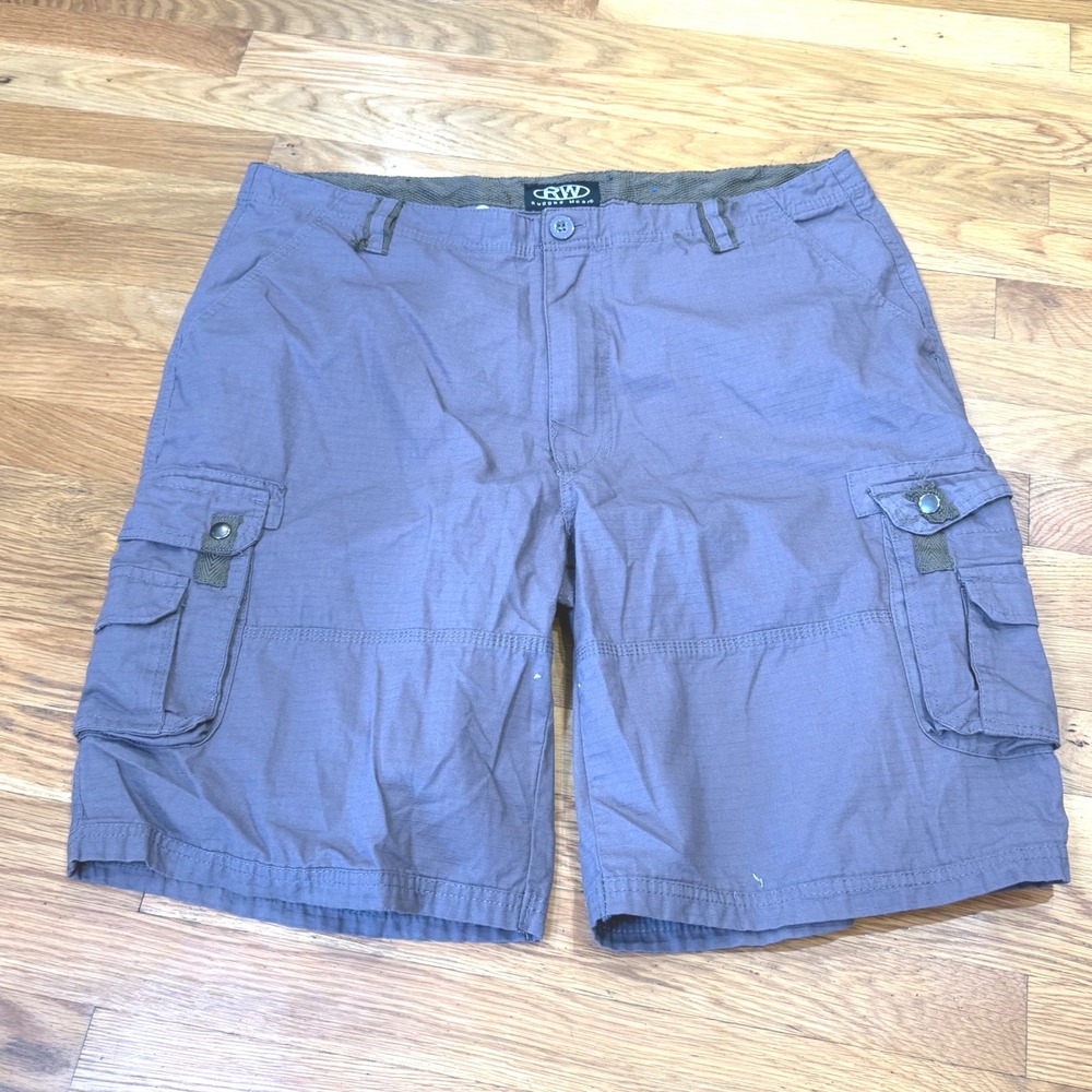 Rugged Wear Mens‎ Size 40 Brown Ripstop Cotton Cargo Shorts